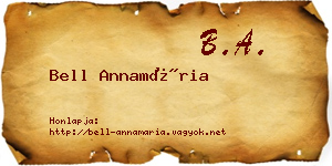 Bell Annamária névjegykártya