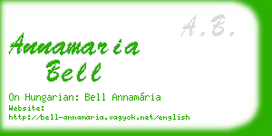 annamaria bell business card